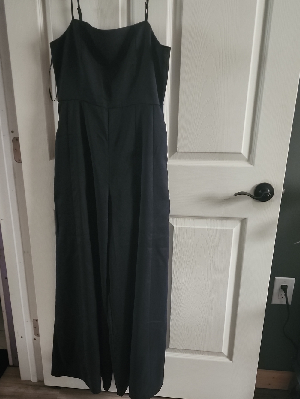 Forever 21 Black Strapless Wide-Leg Jumpsuit
